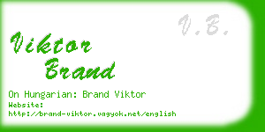 viktor brand business card